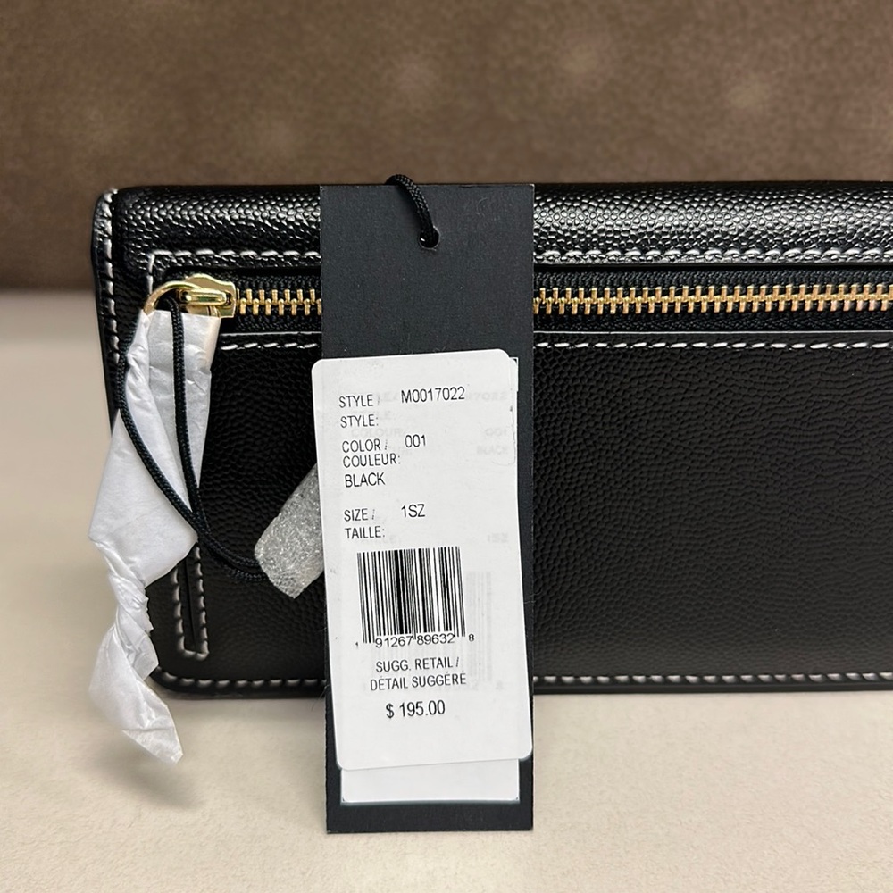 🔥🔥🔥NEW Marc Jacobs J Link Logo Black Leather Snap Long Bifold Wallet - Picture 3 of 8